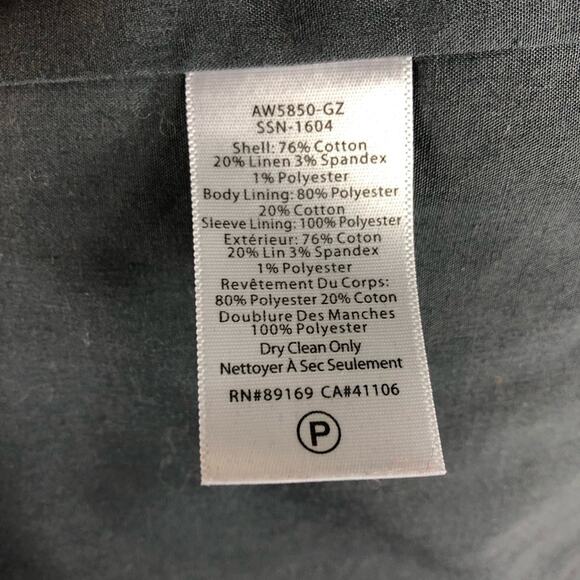 ATM ANTHONY THOMAS MELILLO Heathered Gray Blazer Jacket Button Size 8 Career - Picture 8 of 11